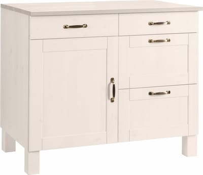 Alby-Kast-60cm - Wit Grenen