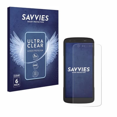 Savvies - Screenprotector voor Zebra TC27 - Folie Beschermfolie transparant 6 Stuks