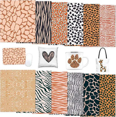 12 Vel Sublimatie Transferpapier met Luipaardprint voor Tumblers en Mokken