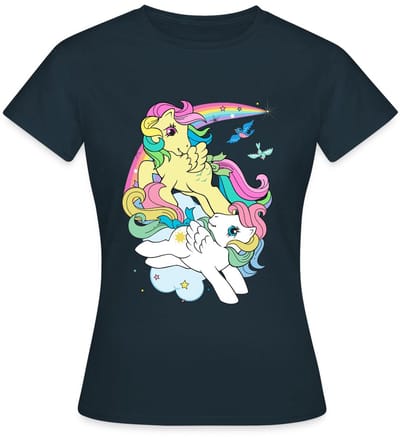 My Little Pony Retro Pony's Met Gekleurde Manen T-Shirt Dames