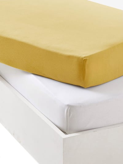 Vertbaudet Set van twee babyhoeslakens uit rekbare jersey