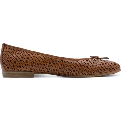 Tamaris leren ballerina 1-22116-41- 4A6 damesschoenen M2211641 bruin