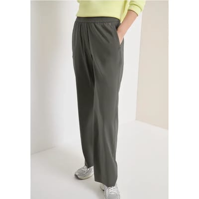 High Waist broek met wijde pijpen in Loose Fit