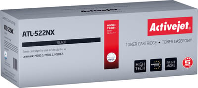 ActiveJet ATL-522NX Toner voor Lexmark-printer; Lexmark 52D2H00 vervanging; Opperste; 25000 pagina's; zwart.