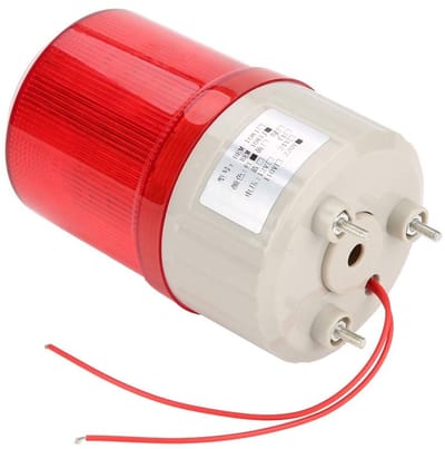 Dailygoody - LED Zwaailicht - Waarschuwingslicht - 120 Decibel Alarm - 220V - Knipperend Licht - Eenvoudige Installatie - Bouwplaats en Wachthuis