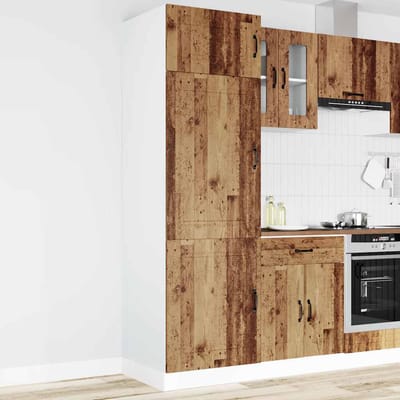 vidaXL - Keukenkast - Kalmar - bewerkt - hout - oud - houtkleurig
