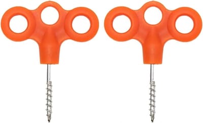 Grondankers - Haringen - Buiten bevestigen - Drie gaten ontwerp - 6.5 cm - Oranje