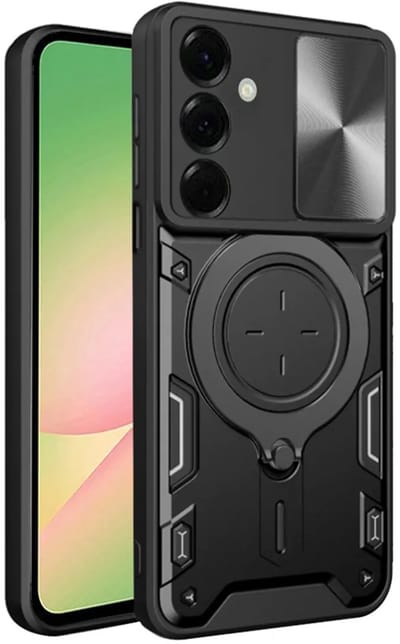 Hoesje geschikt voor Samsung Galaxy A56 - Techsuit CamGuard Pro Back Cover - Zwart