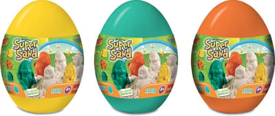 Super Sand Eggs - ei met vormpje en 100g super sand - 1 stuk assorti uitgeleverd