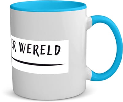 Akyol - beste vader ter wereld koffiemok - theemok - blauw - Vader - father - leuk cadeau voor je vader - 350 ML inhoud