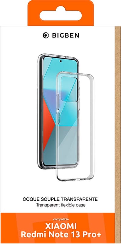 Bigben Connected, Hoesje geschikt voor Xiaomi Redmi Note 13 Pro Plus - Flexibel & Ultra-thin TPU, Transparant
