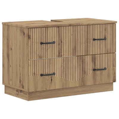 vidaXL - Wastafel - kabinet - voor - de - badkamer - HOORN - Artisanaal - eiken