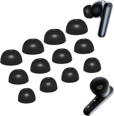 6 Paar Vervangende Zachte Siliconen Oordopjes voor Soundcore Liberty 4 NC, 3 Maten S/M/L, Flexibel en Antislip, Geschikt voor Oplaadcase (Zwart)