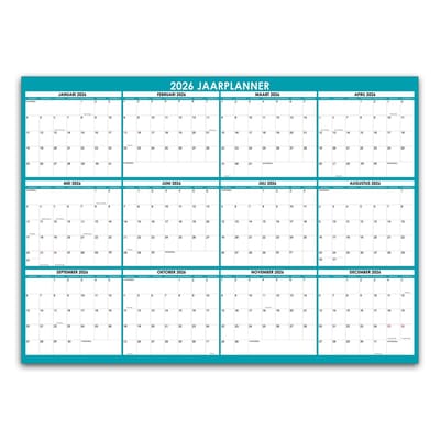 Dailygoods- Jaarplanner 2026 A0-formaat - 118,9 x 84,1 cm - 12 Maanden - Rustgevende Morandi-kleuren - Indeling per week - Ruime schrijfruimte - Planningskalender