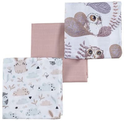 ANDER™ Hydrofiele Babydoeken Set van 3 Zachte Babydoeken / Inbakerdoeken (60 × 80 cm)