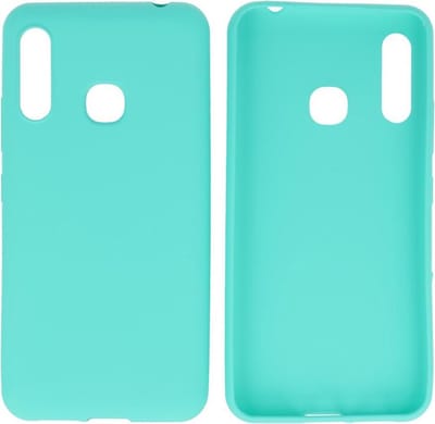 Bestcases Color Telefoonhoesje - Backcover Hoesje - Siliconen Case Back Cover voor Samsung Galaxy A70e - Turquoise