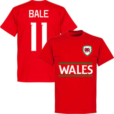 Wales Reliëf Bale Team T-Shirt - Rood - Kinderen - XS