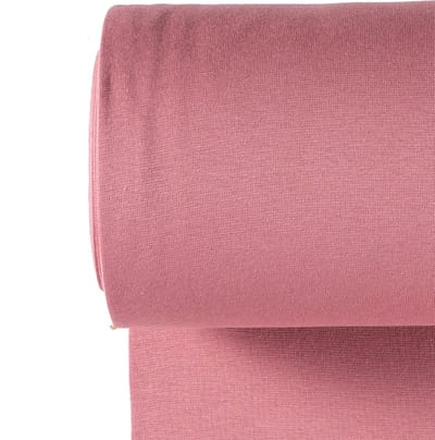 Boordstof Uni Rondgebreid 35 cm per Meter – Licht Oud Roze – Elastische Boordstof voor Mouwen, Hals & Taille