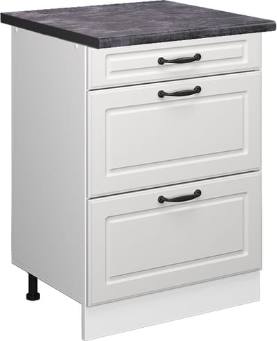 Vicco R-Line Keukenonderkast – 60 cm met laden, WB Antraciet Wit Landhuis