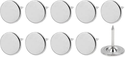 Beklede Spijkers - Drukstiften IJzer - Meubels Bevestigen - 25 Stuks Set - 11x13x12mm - Zilverkleurig