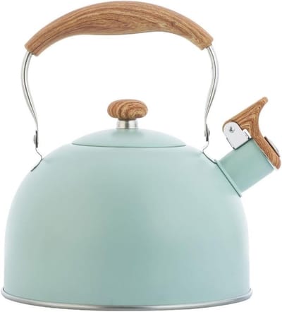 Geklokte Waterkoker - Thee Ketel - Water Koken - Houtnerf Handvat - 2.5 Liter - Zwart
