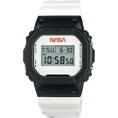 Casio X Nasa G-Shock 40ste Verjaardag Speciale Editie Vierkant Kwarts Horloge Herenhorloges Zwart DW-5600NASA21 Black Watch Case gray