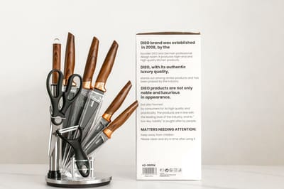 VL HOME 9-delige Eco-vriendelijke metalen messenset
