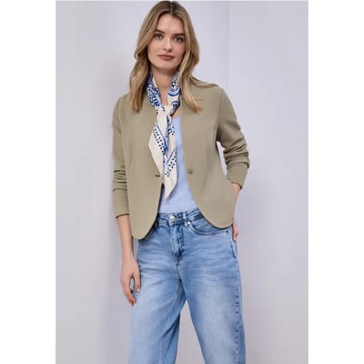 Jersey blazer met structuur