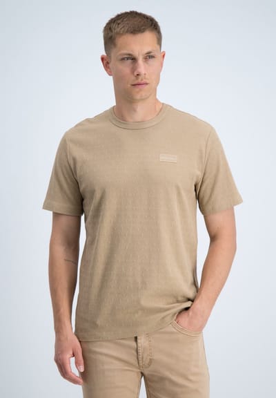 Gabbiano T-shirt Chest Logo Jacquard Jersey Almond (1566117 TIM - 994)