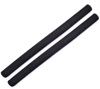 Rieba® Stuurfoam Fiets - Universeel - Fietsstuur - Vlinder / Multigrip - 400mm - 2 stuks - Inclusief Afdichtdoppen - Zwart