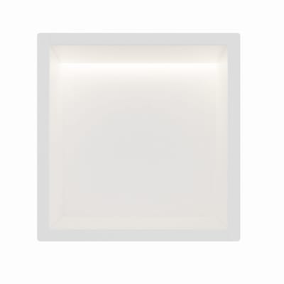 Mat wit RVS Inbouwnis 30x30x10cm met RGB verlichting