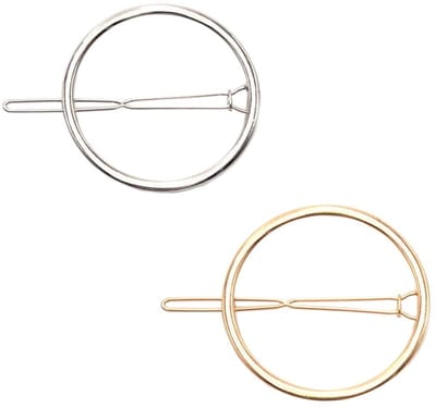 Dailygoods- Haarklemmen Goud/Zilver - Mini Haaraccessoires - 2 Stuks - Metaal - Geschikt voor Dames/Meisjes - Stevige Grip - Haarspelden
