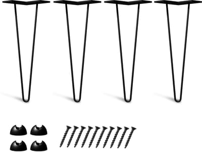 Tafelpoten Hairpin set 4 stuks – 40 cm – Meubelpoten - Zwart - Bodo®