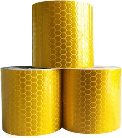 Vardaan Reflecterende tape -  bakfiets - fiets - auto - geel reflectie plakband op rol - 3 meter x 5 cm breed