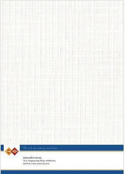 Linnenkarton - A4 - Gebroken wit