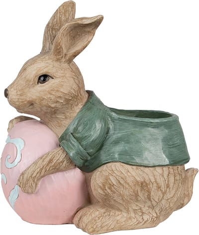 Bloempot voor Binnen – Bruin – Decoratieve Pot – 27x16x30 cm – Kunststof - Plantenpot - Tuin buiten