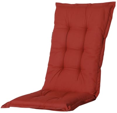Tuinstoelkussen hoog 50x123 Basic Rood (4 stuks) Madison | Topkwaliteit Madison tuinkussen hoge rug 50% Katoen 50% Polyester