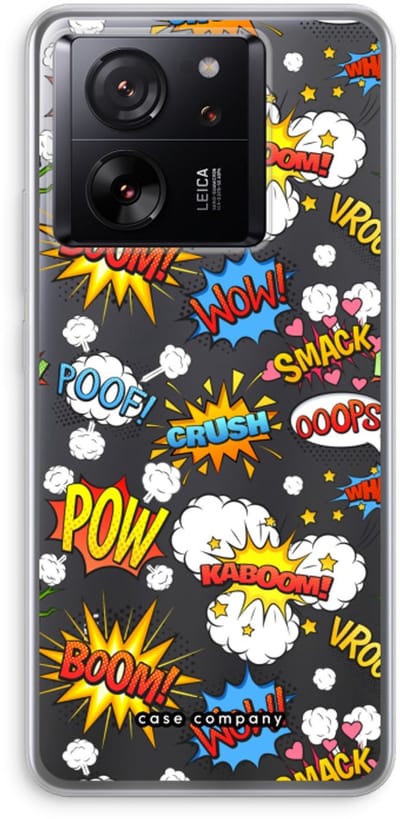 Case Company® - Hoesje geschikt voor Xiaomi 13T Pro hoesje - Pow Smack - Soft Cover Telefoonhoesje - Bescherming aan alle Kanten en Schermrand