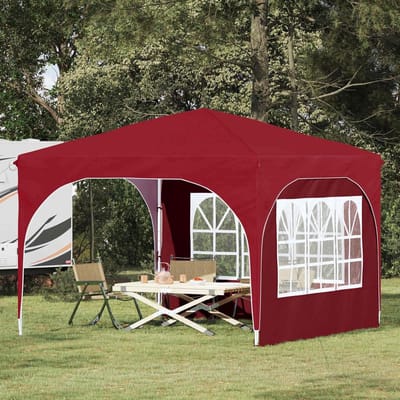 Pop-up Partytent - Feest Paviljoen - Outdoor Feesten - Waterdicht UV Bescherming - 290x290x245 cm - Bordeauxrood