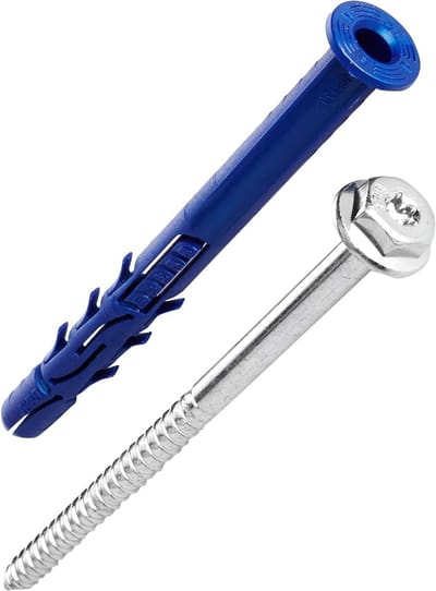 Nylon pluggen - Zeskant pluggen - Lichte bevestigingen - Vier uitbreidingsrichtingen - 10x120 mm 25 stuks - Zwart