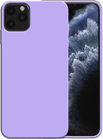 Smartphonica Siliconen hoesje voor iPhone 11 Pro Max case met zachte binnenkant - Paars geschikt voor iPhone 11 Pro Max