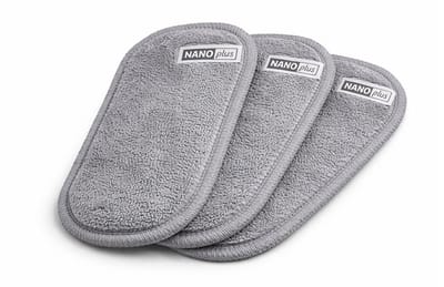 NanoPlus Brillendoekjes 3 Stuks – Grijs – Nanovezel (Microvezel) – Krasvrij & Streeploos – Voor Bril en Schermen