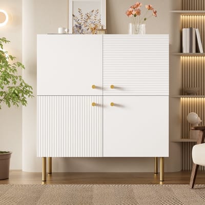 VVBV Dressoir met Voor Woonkamer, Voor Slaapkamer/Gastenkamer - Voor Hal/Entree, Opbergruimte - MDF Wit