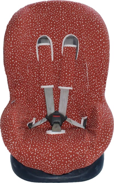 Maxi Cosi autostoelhoes groep 1+ – Geschikt voor Priori, Tobi, Rubi en meer – Comfortabele stoelhoes peuter – Rood katoen – Wallabiezzz