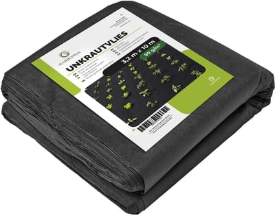 Garronda Worteldoek 50 g/m² Zwart 3,2 x 10 m – Waterdoorlatend, UV-bestendig GD-SYN-Vlies50