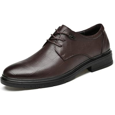 Nouvelles Chaussures de Ville pour Homme Chaussures Respirantes en Cuir Véritable Chaussures Plates Décontractées Formelles Vintage Chaussures de Mariage pour Homme Oxfords Lacés Ajourés 40