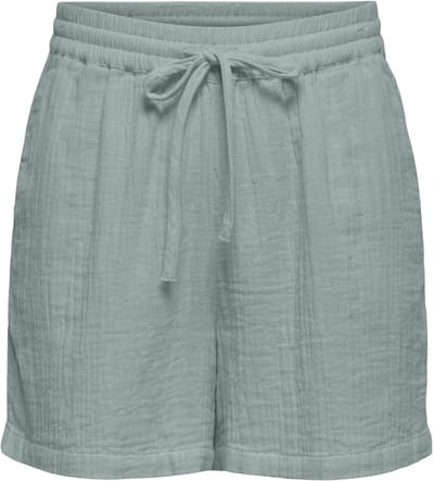 ONLY Women Structure Fabric Shorts made of Cotton Short Paperbag Summer Pants with Drawstring ONLTHYRA