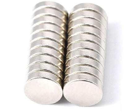 Dailygoods- Neodymium Magneten 20 Stuks - Schijfvorm 10 x 3 mm - Extreem Sterk - Hechtkracht Tot 2,5 kg - Breekbaar Materiaal - Verdikte Coatinglaag - Mini-magneten