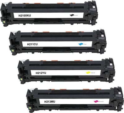 HP CF210X Toner Cyaan/Geel/Magenta/Zwart - 10300 pagina's - Huismerk Compatible - Geschikt voor HP Canon i-Sensys LBP7100CN Canon i-Sensys LBP7110Cw Canon i-Sensys MF8230CN Canon i-Sensys MF8280CW HP LaserJet Pro 200 color M251n - HP toner