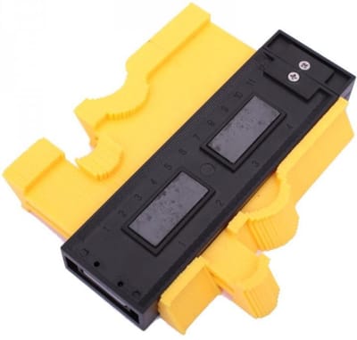 Multifunctionele contourmall - aftekenhulp - geel 12.5cm